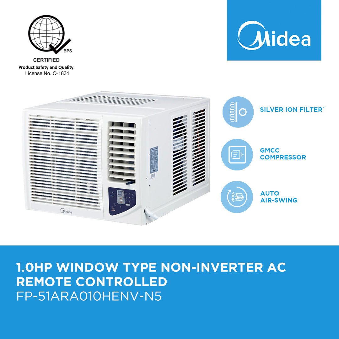 Surprisingly Friendly Midea 1.0 HP Window Type Non Inverter Aircon - Remote Controlled