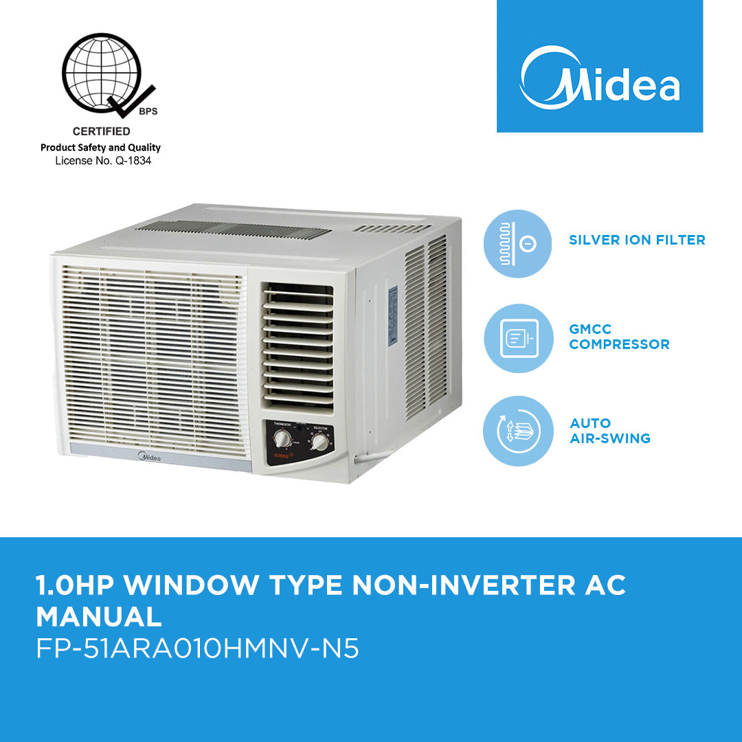 Surprisingly Friendly Midea 1.0 HP Window Type Non Inverter Aircon - Manual