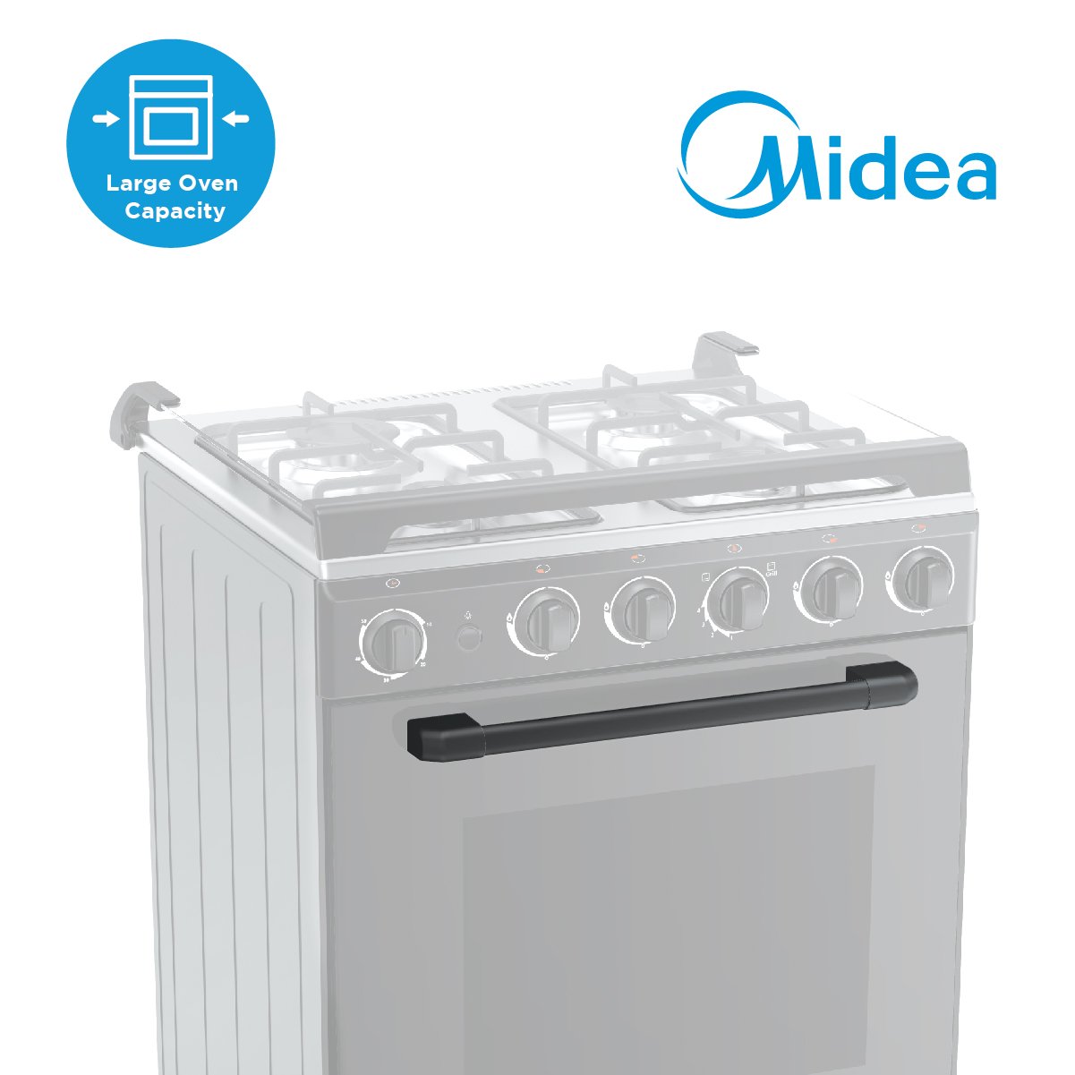 Surprisingly Friendly Midea 60cm Black Gas Range (4 Gas Burners)