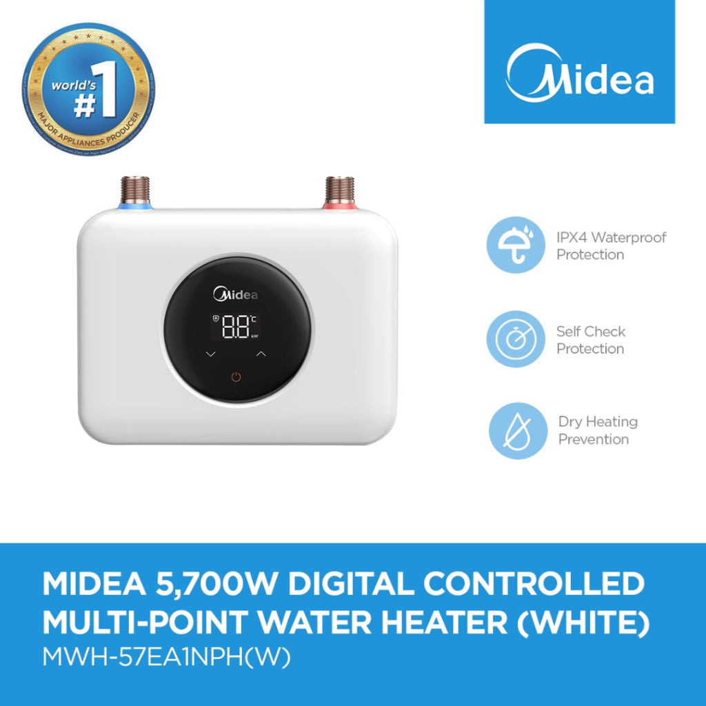 Midea 5.7KW Multipoint Digital Controlled Water Heater Mini Size