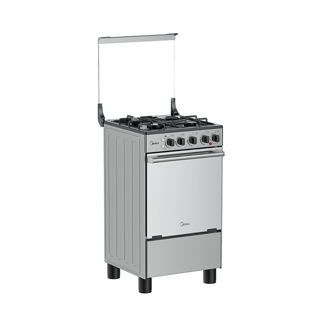 Midea 50cm 3 Gas Burners with 1 Hot Plate Gas Range (Inox Silver)