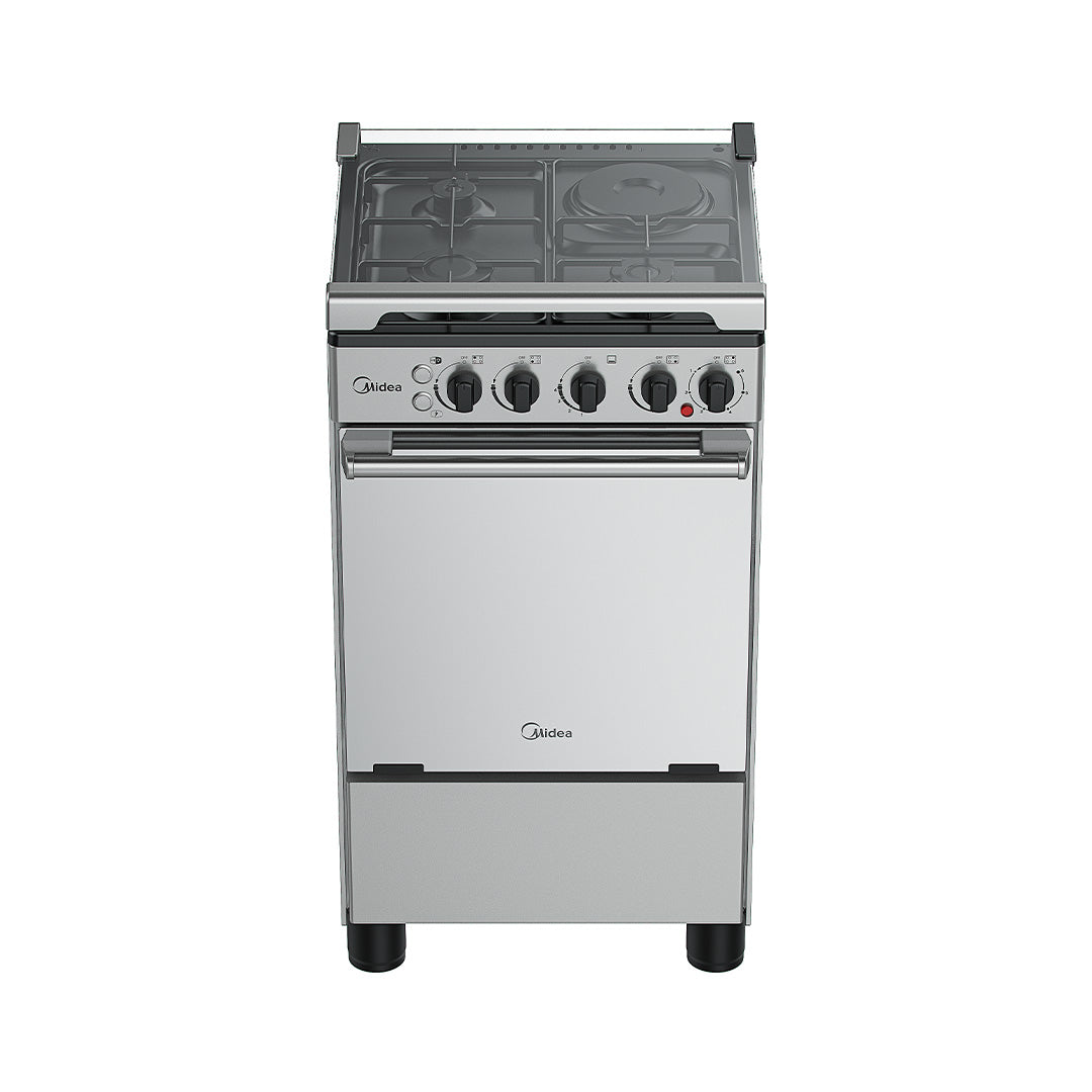 Midea 50cm 3 Gas Burners with 1 Hot Plate Gas Range (Inox Silver)