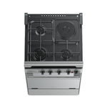 Midea 50cm 3 Gas Burners with 1 Hot Plate Gas Range (Inox Silver)