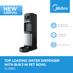 Midea Top Loading Water Dispenser with Built-in Pet Bowl