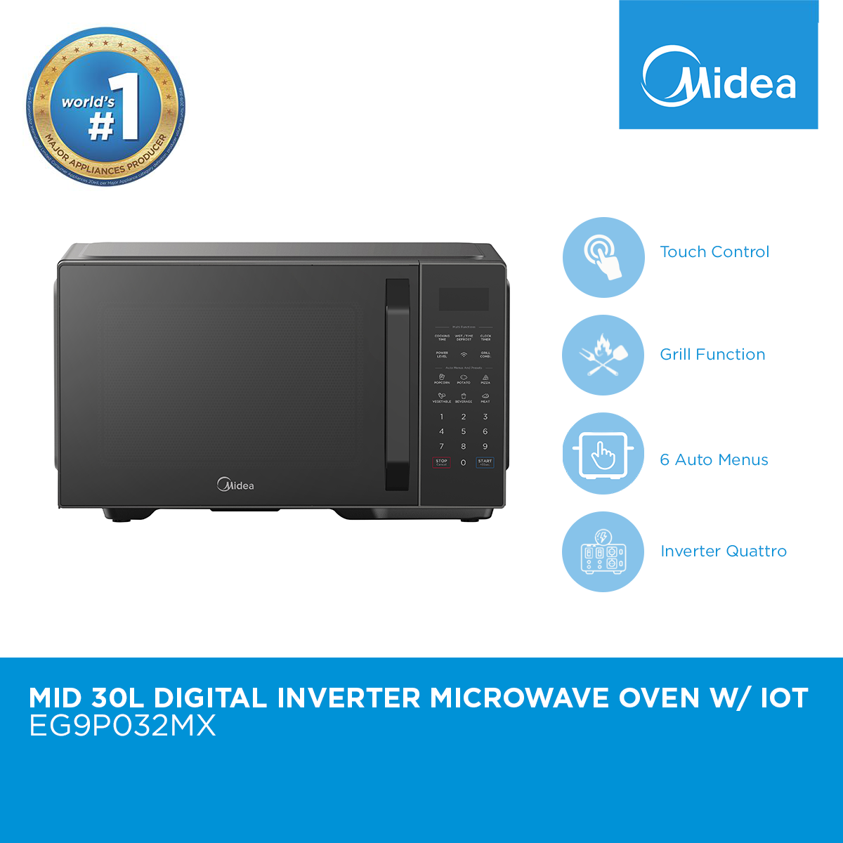 MIDEA Digital Inverter 30L Microwave Oven w/ IOT