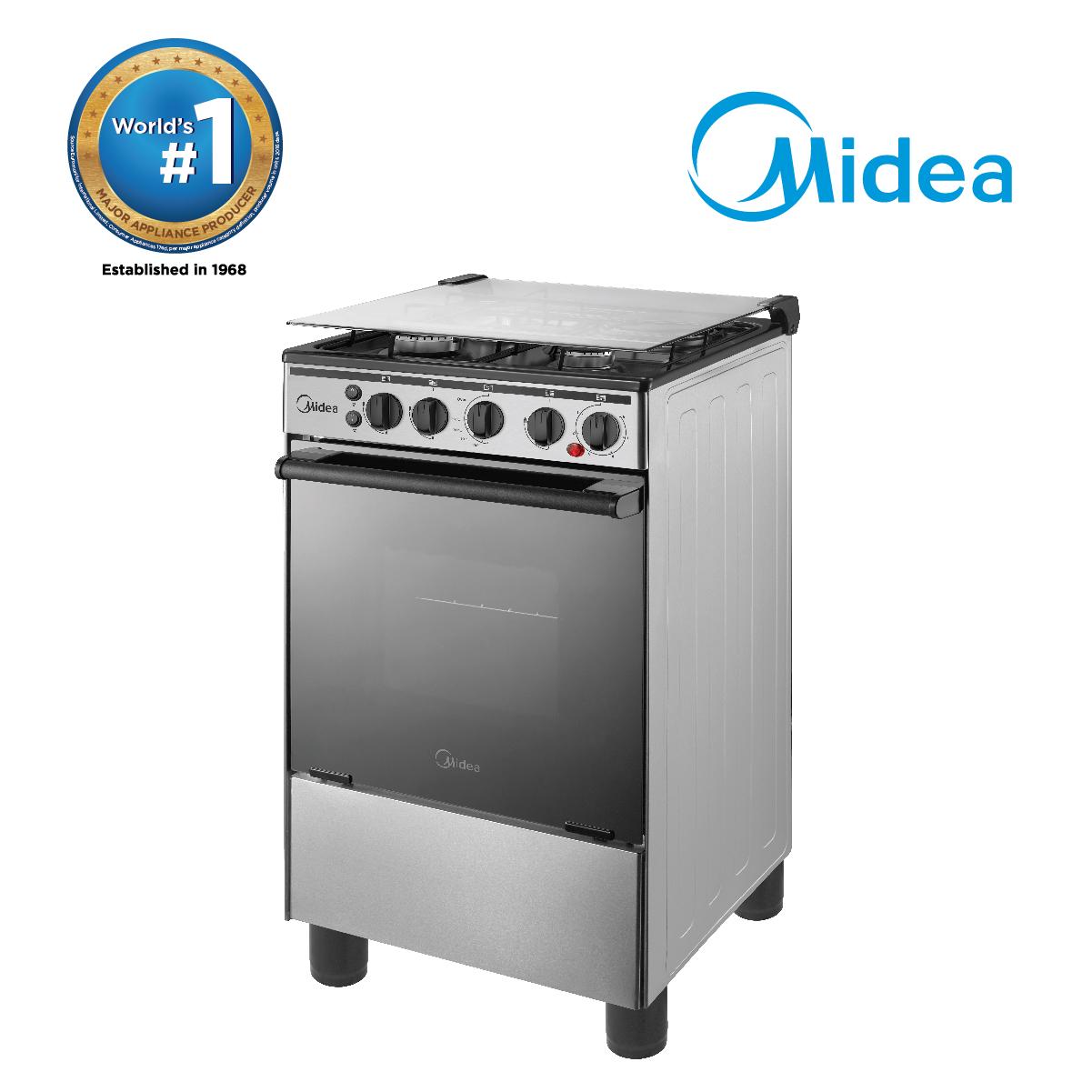 Surprisingly Friendly Midea 50CM Silver 3 Gas 1 Hotplate Gas Range