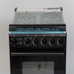 Midea 4-Burner Black Gas Range 60 cm with Pulse Cooktop Ignition and All-Gas Fuel-Type