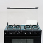 Midea 4-Burner Black Gas Range 60 cm with Pulse Cooktop Ignition and All-Gas Fuel-Type