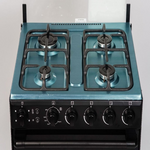 Midea 4-Burner Black Gas Range 60 cm with Pulse Cooktop Ignition and All-Gas Fuel-Type