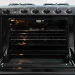 Midea 4-Burner Black Gas Range 60 cm with Pulse Cooktop Ignition and All-Gas Fuel-Type