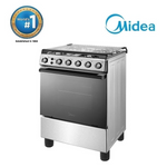 Midea 60cm Silver Stainless Steel 4-Burner Gas