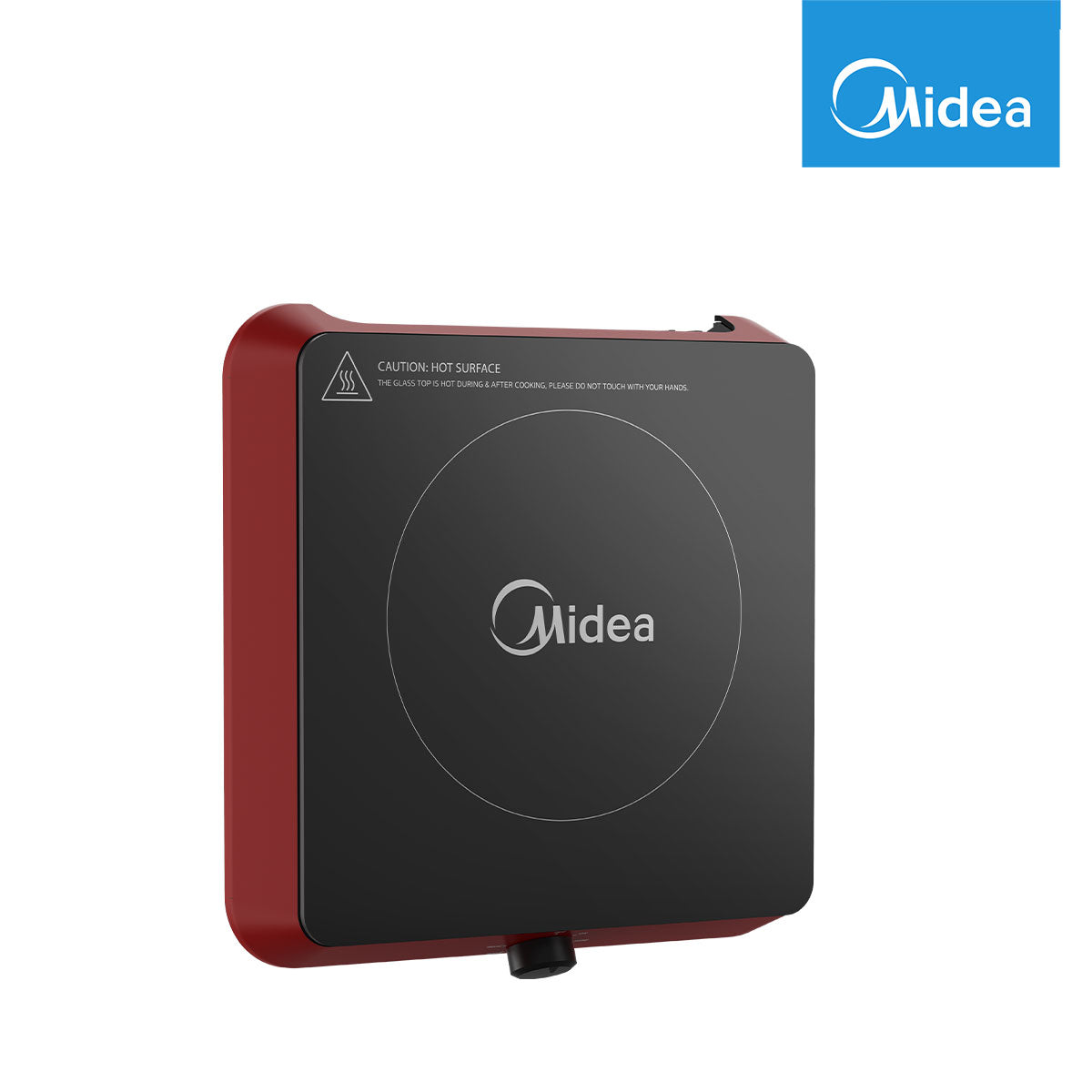 Midea 1600W Induction Cooker (Black/Red) with Free Pot