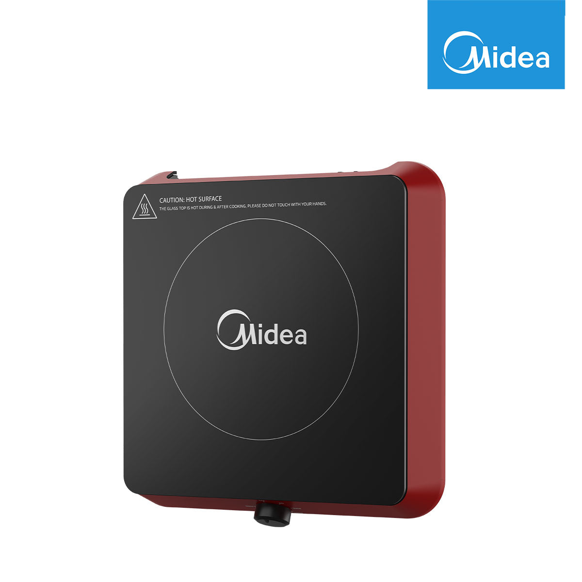 Midea 1600W Induction Cooker (Black/Red) with Free Pot