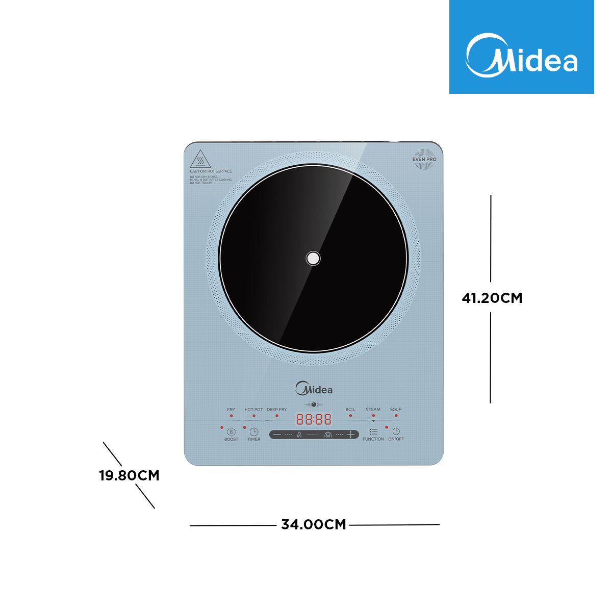 MIDEA 2200W Digital Induction Cooker (Ice Salt Blue)