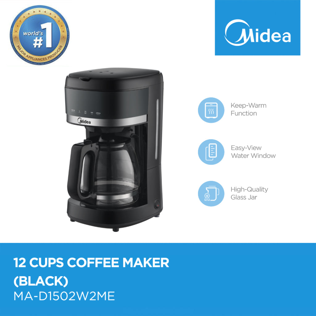 Midea 12 Cups Coffee Maker Breakfast Series Black – Midea Philippines