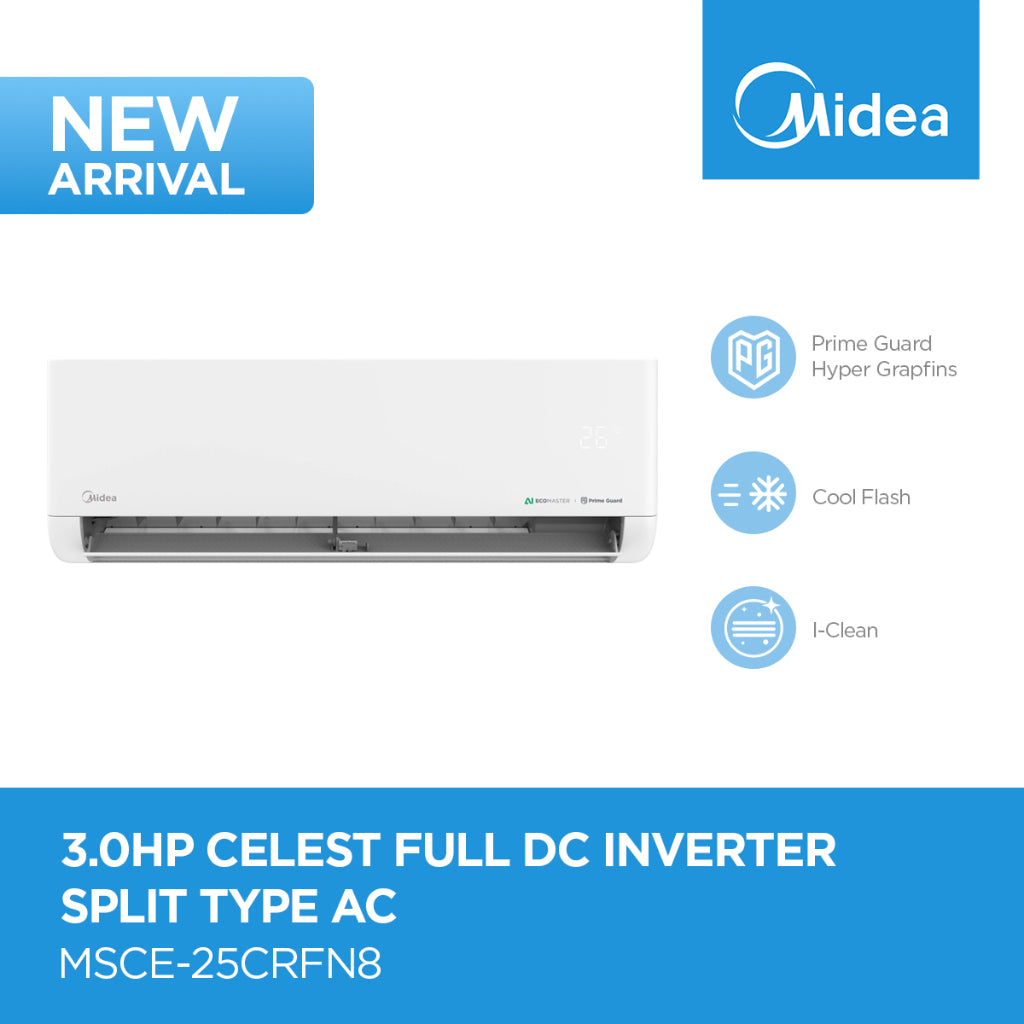 Midea 3.0hp CELEST HW Inverter R32 AC – Midea Philippines