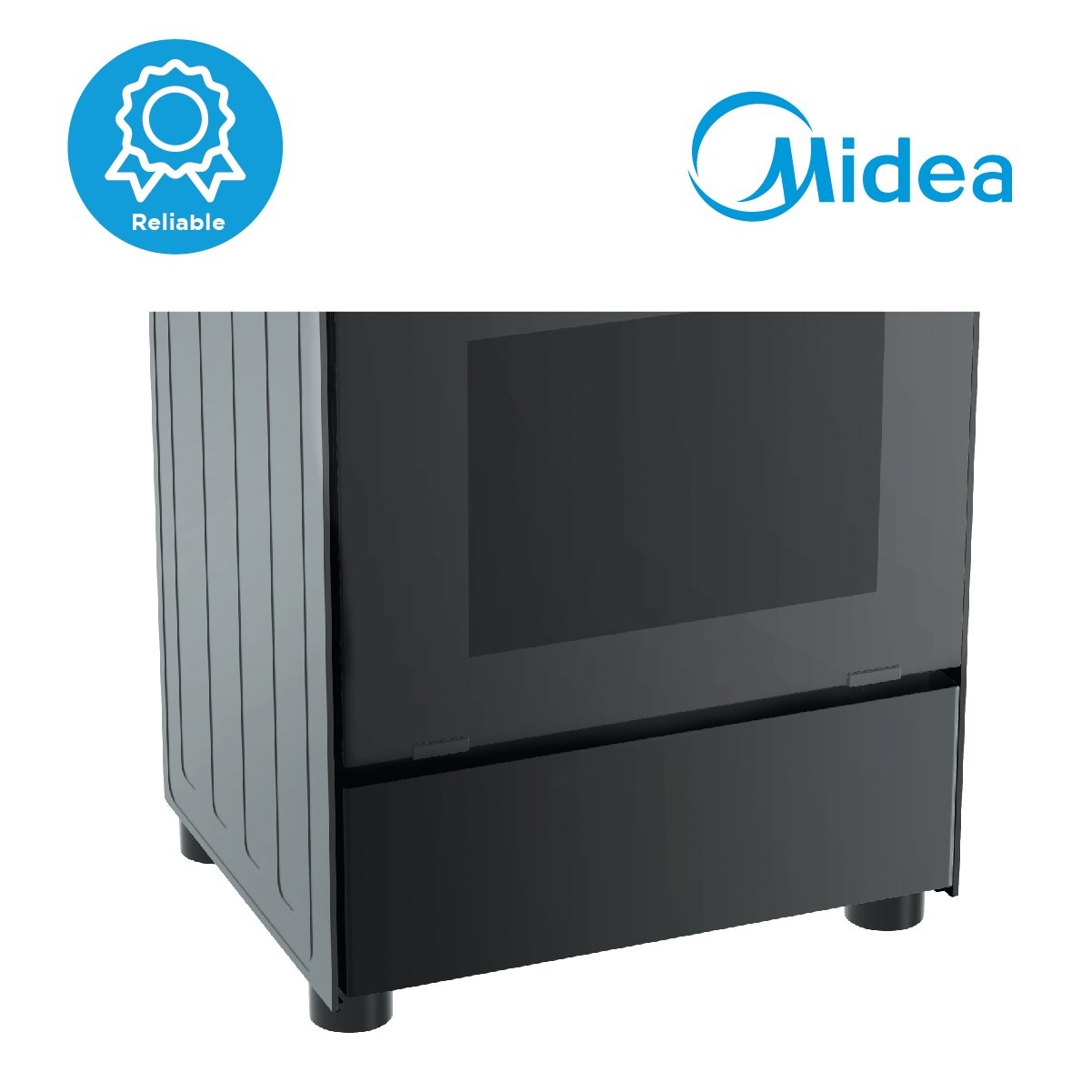 Surprisingly Friendly Midea 60cm Black Gas Range (4 Gas Burners)